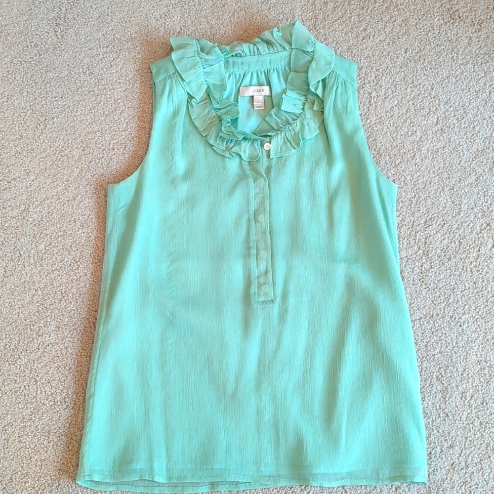 JCrew mint green blouse (size 0)